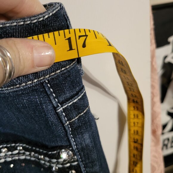 NWOT GRACE IN LA STRAIGHT LEG HIGH RISE EMBROIDERED JEANS SZ 10 - Picture 10 of 12